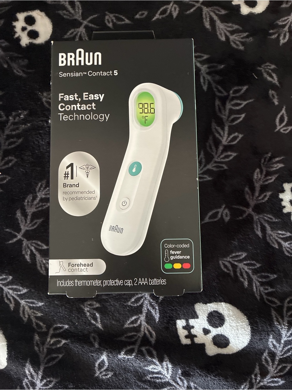 BRAUN sensual Contact 5 White Forehead Thermometer
